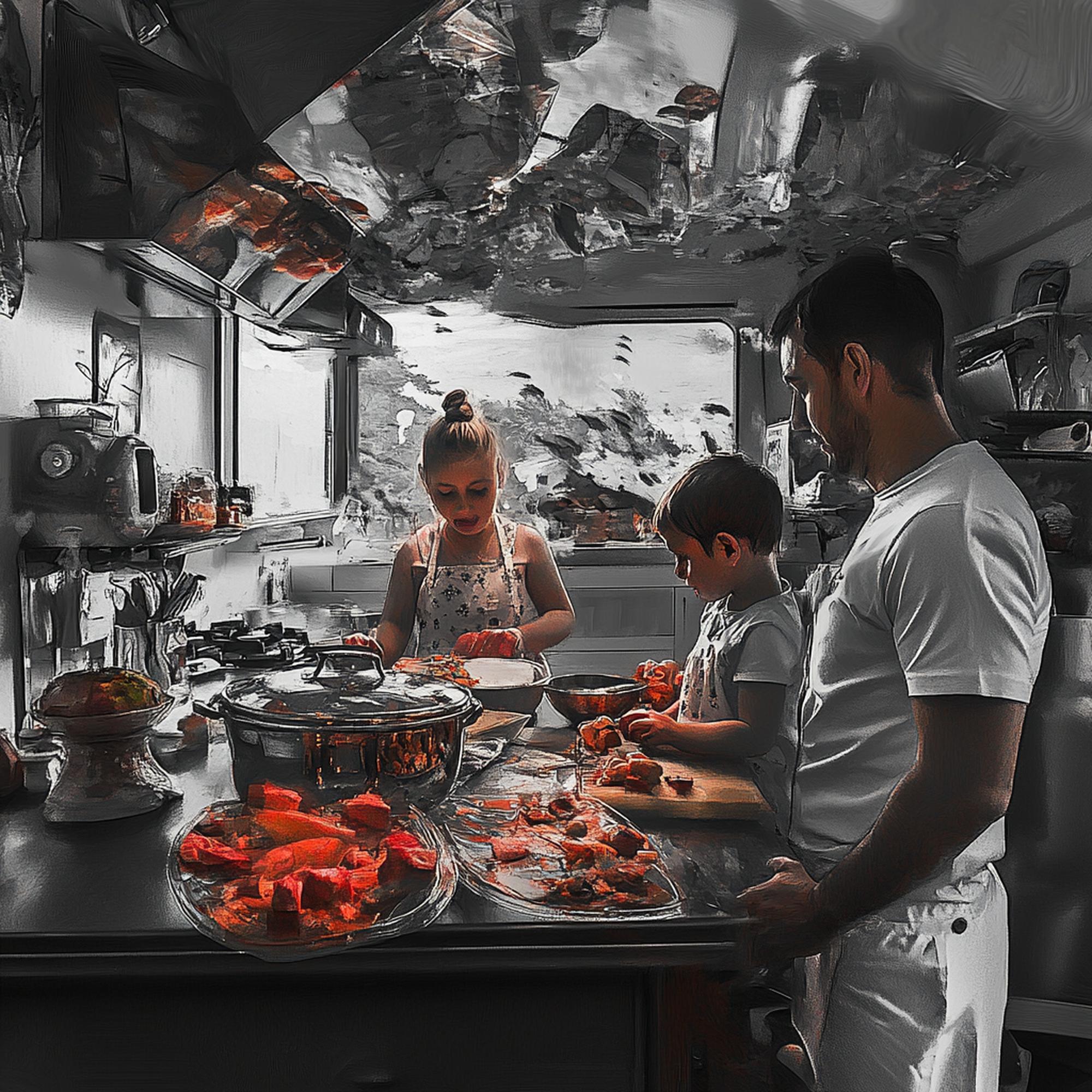 studio consultation with chef and designer